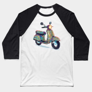 Dotted Scooter - Colored dots Baseball T-Shirt